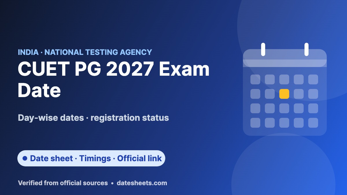 CUET PG 2027 Exam Date – NTA Schedule (March 2027), Registration & Pattern