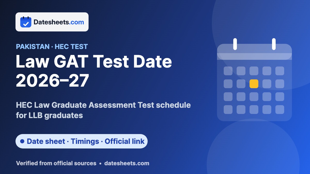 Law GAT Test Date 2026–27 – HEC Law Graduate Assessment Test Schedule