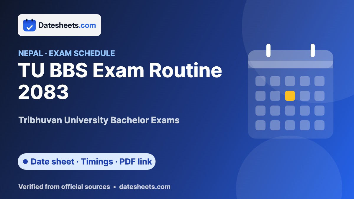 TU BBS Exam Routine 2083 – exam schedule, timings and official PDF link